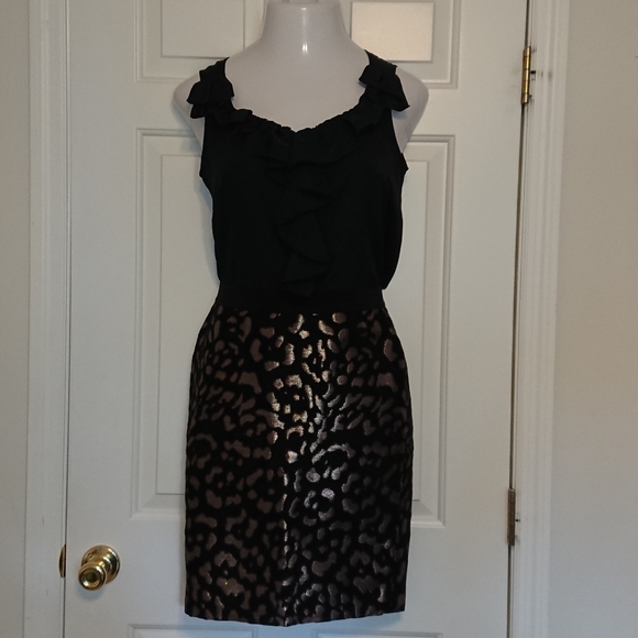 Ann Taylor Pencil Skirt - Black and Gold Leopard - Picture 4 of 4
